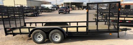 New 2026 Road Boss 83"x18' Bumper Pull w/4' Rear Gate & 4' Side Gate ATV Trailer