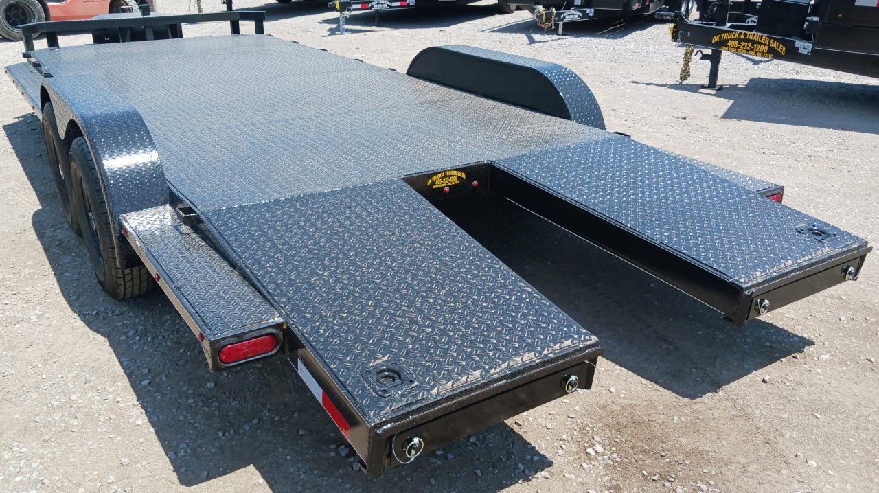 New 2026 Road Boss 102x20 Split Dove Steel Floor Car Hauler Car / Racing Trailer