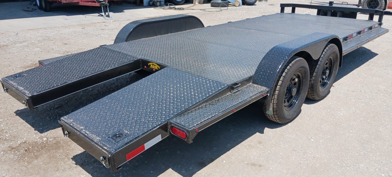 New 2026 Road Boss 102x20 Split Dove Steel Floor Car Hauler Car / Racing Trailer