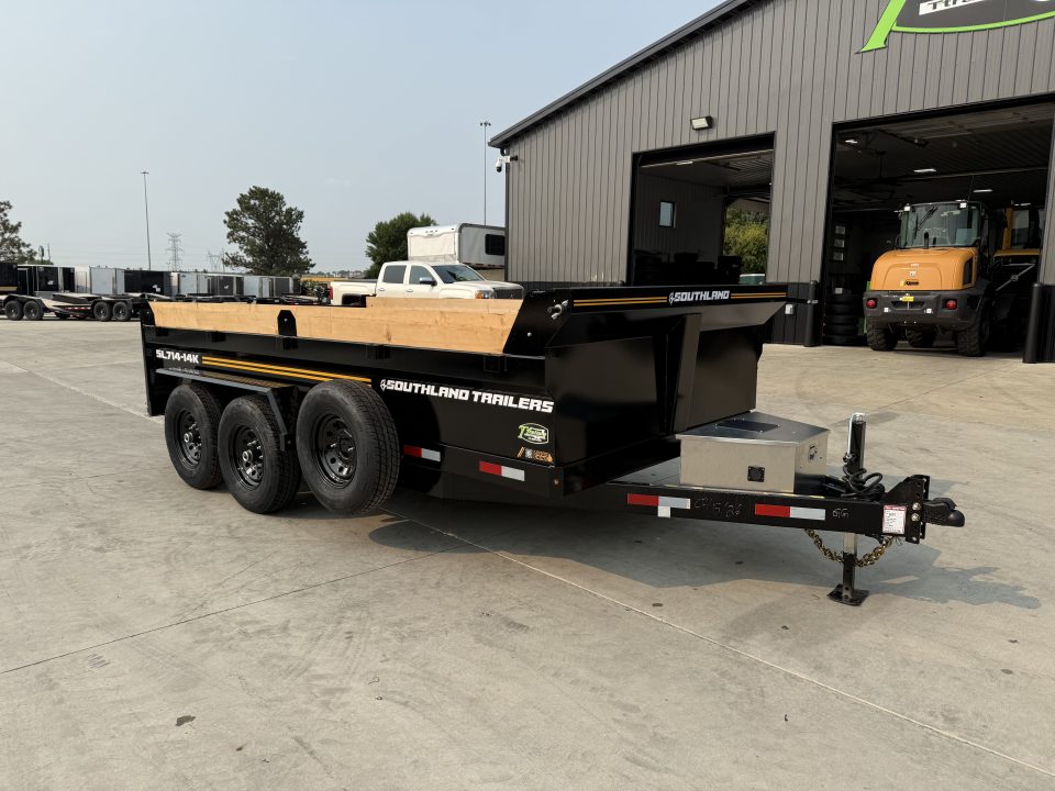 New HUGE DISCOUNT NEW 2027 Southland 14ft Low Profile Dump Trailer 2-7000 lb axles =14K with Ramps