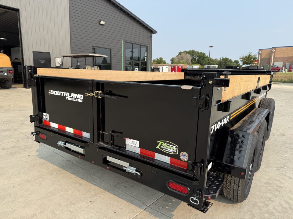 New HUGE DISCOUNT NEW 2027 Southland 14ft Low Profile Dump Trailer 2-7000 lb axles =14K with Ramps