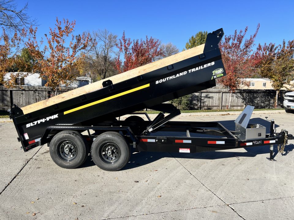 New HUGE DISCOUNT NEW 2026 Southland 14ft Low Profile Dump Trailer 2-7000 lb axles =14K with Ramps