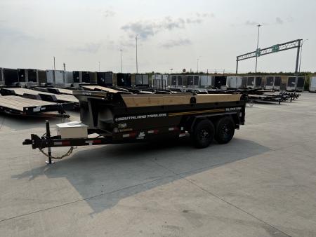 New HUGE DISCOUNT NEW 2027 Southland 14ft Low Profile Dump Trailer 2-7000 lb axles =14K with Ramps