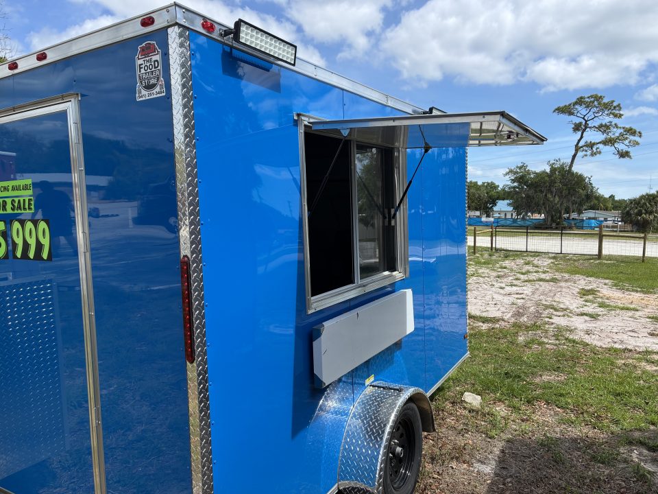 Used 2025 All World Trailers 2025 All World Trailers LLC 7 x 12 Blue Food Truck