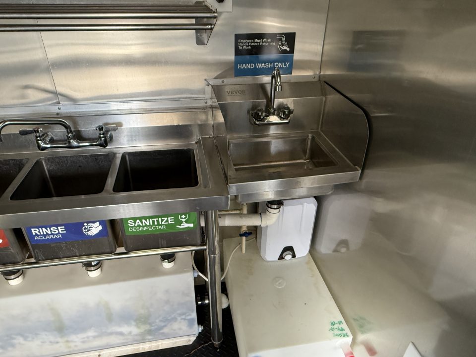 Used 2025 All World Trailers 7 x 12 Purple Enclosed Food Trailer with Fridge & Dish Washing Stations