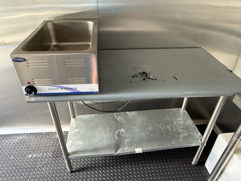 Used 2025 All World Trailers 7 x 12 Purple Enclosed Food Trailer with Fridge & Dish Washing Stations