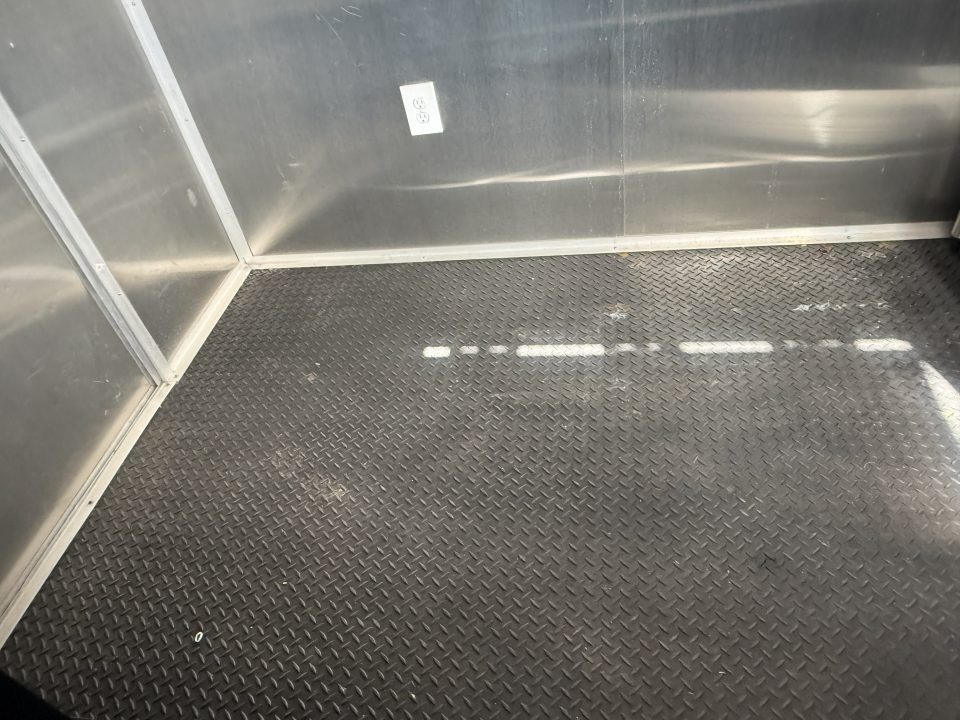 Used 2025 All World Trailers 7 x 12 Purple Enclosed Food Trailer with Fridge & Dish Washing Stations