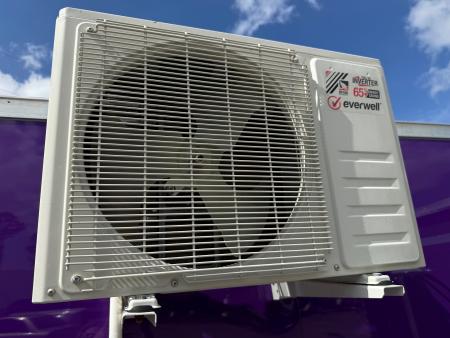 Used 2025 All World Trailers 7 x 12 Purple Enclosed Food Trailer with Fridge & Dish Washing Stations