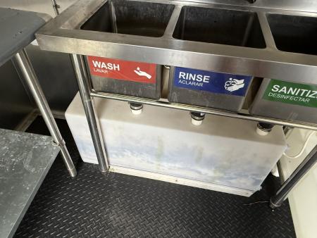 Used 2025 All World Trailers 7 x 12 Purple Enclosed Food Trailer with Fridge & Dish Washing Stations