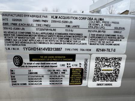 New 2027 Aluma 8214HS Tilt Tilt Trailer