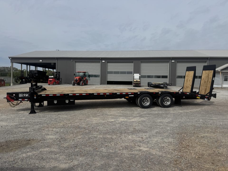 New 2026 Behnke 102"x31' 20 TON Pintle Hitch Tag Trailer *AIR RAMPS*