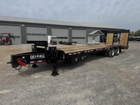 New 2026 Behnke 102 x31' 20 TON Pintle Hitch Tag Trailer *AIR RAMPS*