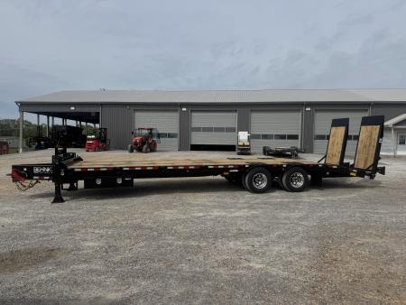 New 2026 Behnke 102"x31' 20 TON Pintle Hitch Tag Trailer *AIR RAMPS*