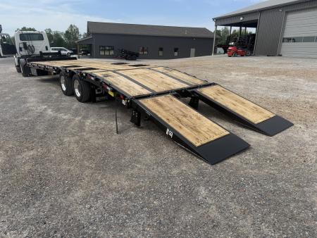 New 2026 Behnke 102"x31' 20 TON Pintle Hitch Tag Trailer *AIR RAMPS*