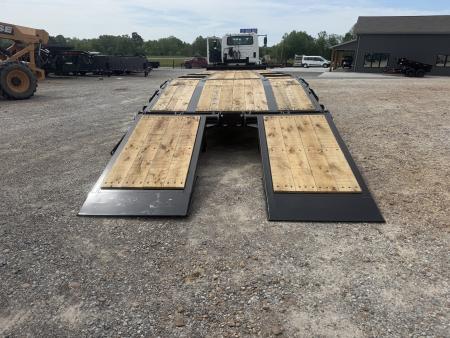 New 2026 Behnke 102"x31' 20 TON Pintle Hitch Tag Trailer *AIR RAMPS*
