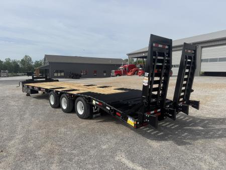 New 2026 Behnke 102"x33' 25 TON Pintle Hitch Trailer *AIR RAMPS*