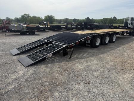 New 2026 Behnke 102"x33' 25 TON Pintle Hitch Trailer *AIR RAMPS*
