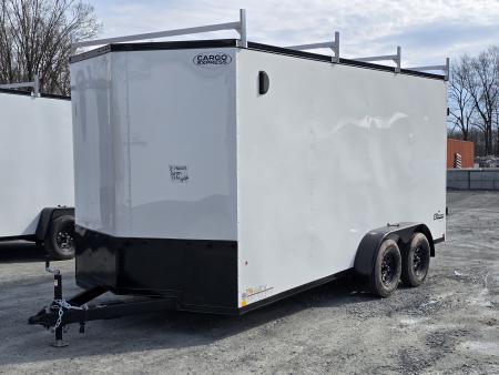 New 2026 Cargo Express 7x16 7K Enclosed Trailer- 7' Interior Height- Barn Doors- Ladder Rack- Blackout Trim