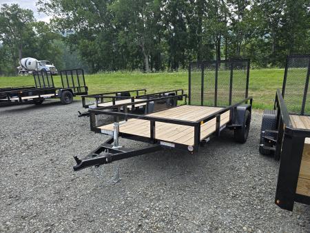 New 2026 Sure-Trac 6x12 3K Tube Top Utility Trailer- Set Back Jack- Spare Tire Carrier- Lay Flat Gate