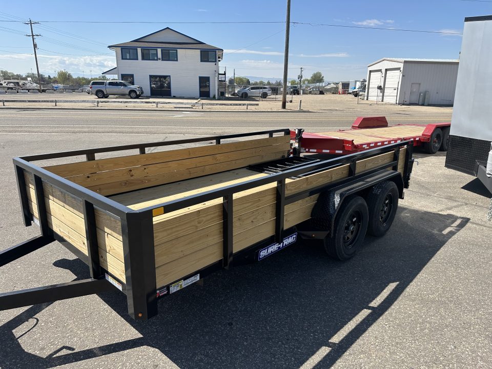 New 2026 Sure-Trac 7x14 7K Tube Top Three Board Utility Trailer