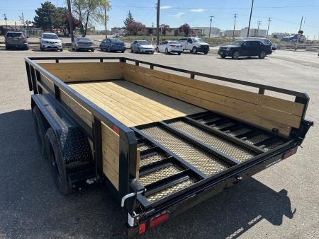 New 2026 Sure-Trac 7x14 7K Tube Top Three Board Utility Trailer