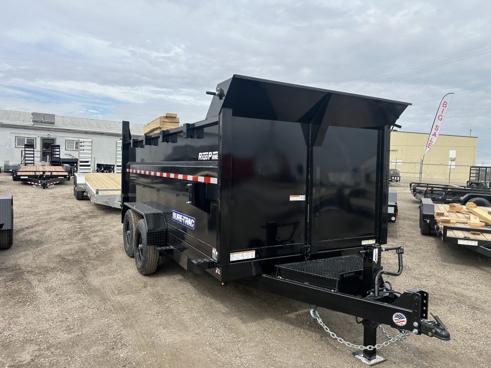 New 2026 Sure-Trac 7x14 14K 4' sides Dump Trailer