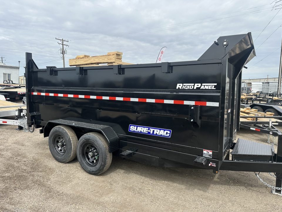 New 2026 Sure-Trac 7x14 14K 4' sides Dump Trailer