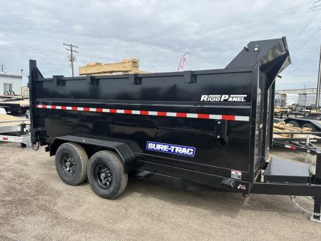 New 2026 Sure-Trac 7x14 14K 4' sides Dump Trailer