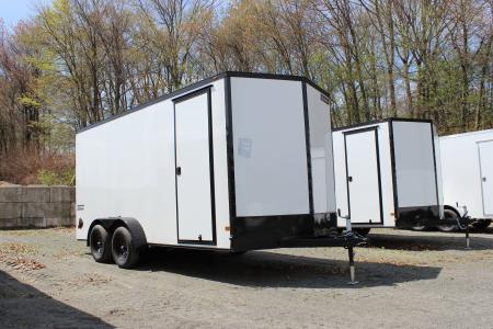 New 2026 Haulmark 7x16 Enclosed Cargo Trailer - 7ft Interior Height + Blackout (Panda)