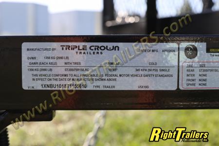New 2026 5X10 TRIPLE CROWN UTILITY TRAILER