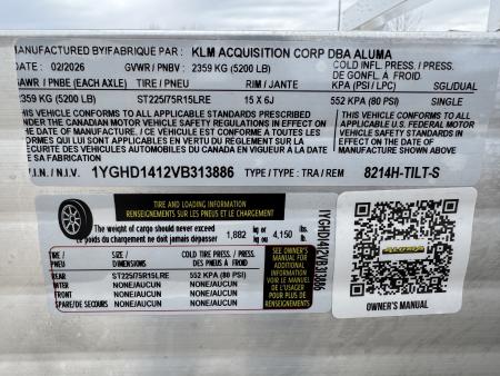 New 2027 Aluma 8214HS Tilt Utility Trailer