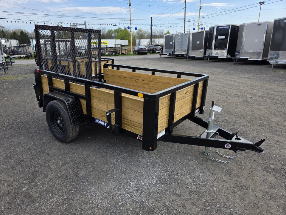 New 2026 Sure-Trac 5X8 - 3 BOARD HIGH SIDES Utility Trailer