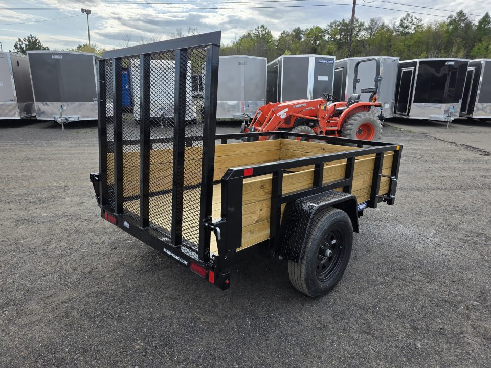 New 2026 Sure-Trac 5X8 - 3 BOARD HIGH SIDES Utility Trailer