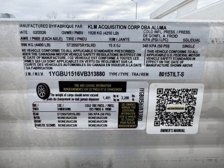 New 2027 Aluma 8015S Tilt Utility Trailer