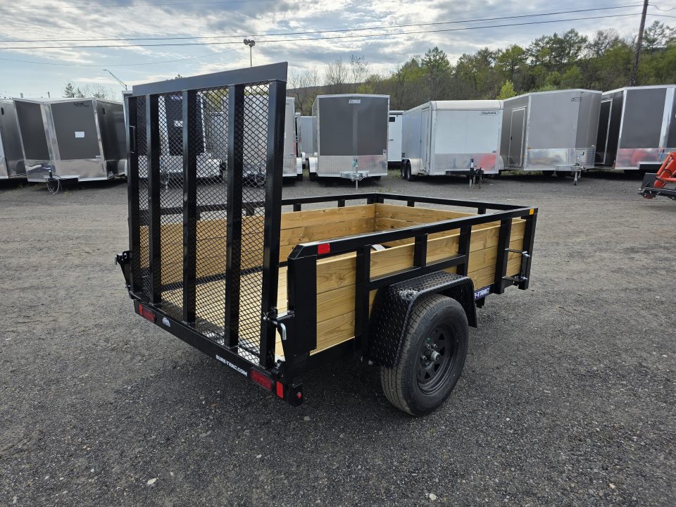 New 2026 Sure-Trac 5X8 - 3 BOARD HIGH SIDES Utility Trailer