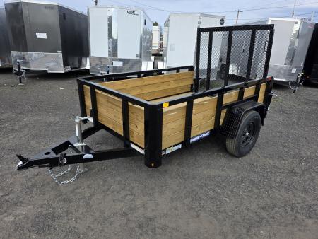 New 2026 Sure-Trac 5X8 - 3 BOARD HIGH SIDES Utility Trailer