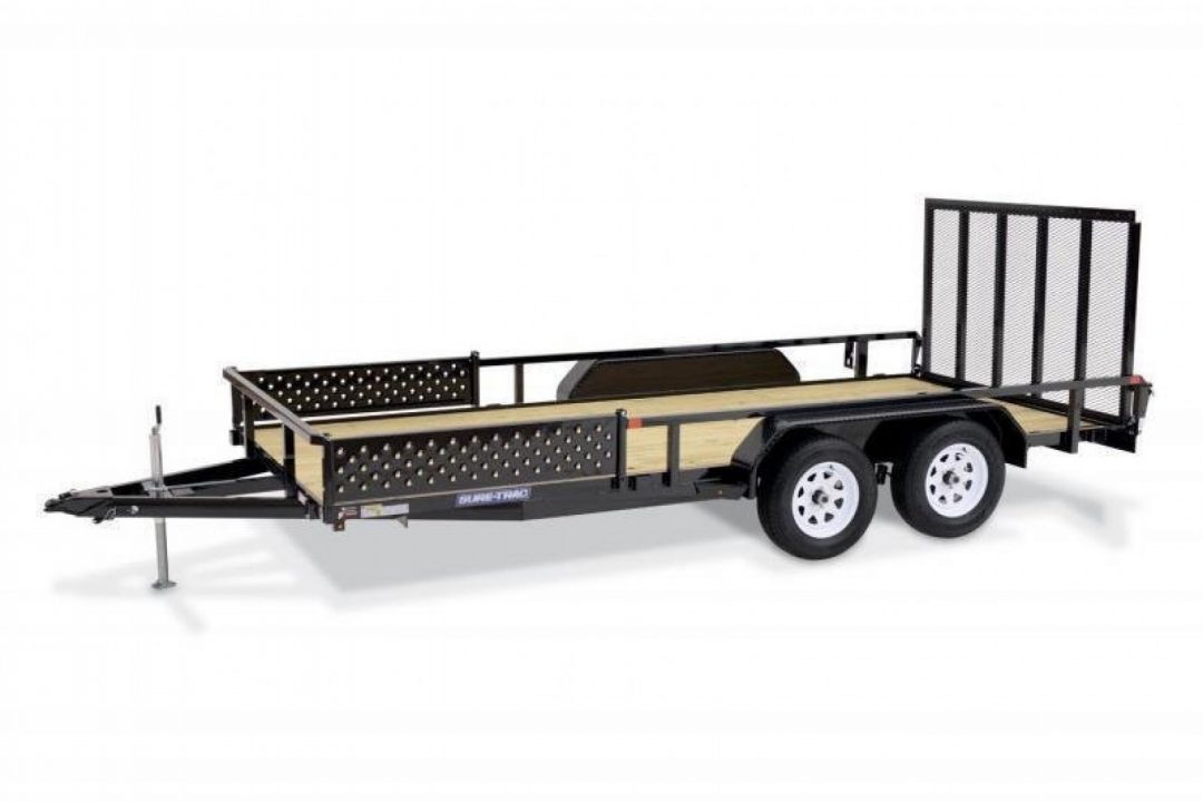 New 7 X 14 Sure-Trac ATV Tube Top Utility Trailer, 7k GVWR w/Removable Side Ramps & Reinforced Gate