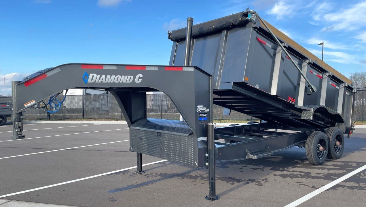 New 2026 Diamond C Trailers LPT 210 - GN 48" Sides 16' Dump Trailer: 7 Gauge