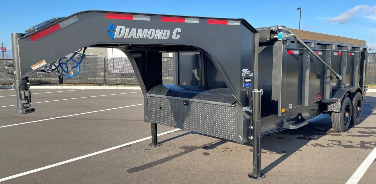 New 2026 Diamond C Trailers LPT 210 - GN 48" Sides 16' Dump Trailer: 7 Gauge