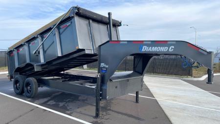 New 2026 Diamond C Trailers LPT 210 - GN 48  Sides 16' Dump Trailer: 7 Gauge