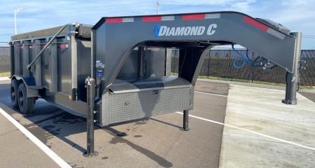 New 2026 Diamond C Trailers LPT 210 - GN 48" Sides 16' Dump Trailer: 7 Gauge