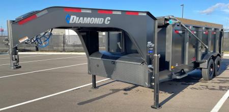 New 2026 Diamond C Trailers LPT 210 - GN 48" Sides 16' Dump Trailer: 7 Gauge
