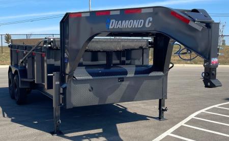 New Diamond C LPT 207 - GN 14' Dump Trailer -32  Sides, 16,000 GVWR, 17.5 Tires, Straight Axles