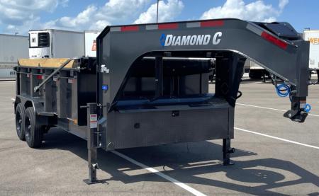New Diamond C LPT 207 - GN 14' Dump Trailer -32  Sides, 16,000 GVWR, 17.5 Tires, Straight Axles