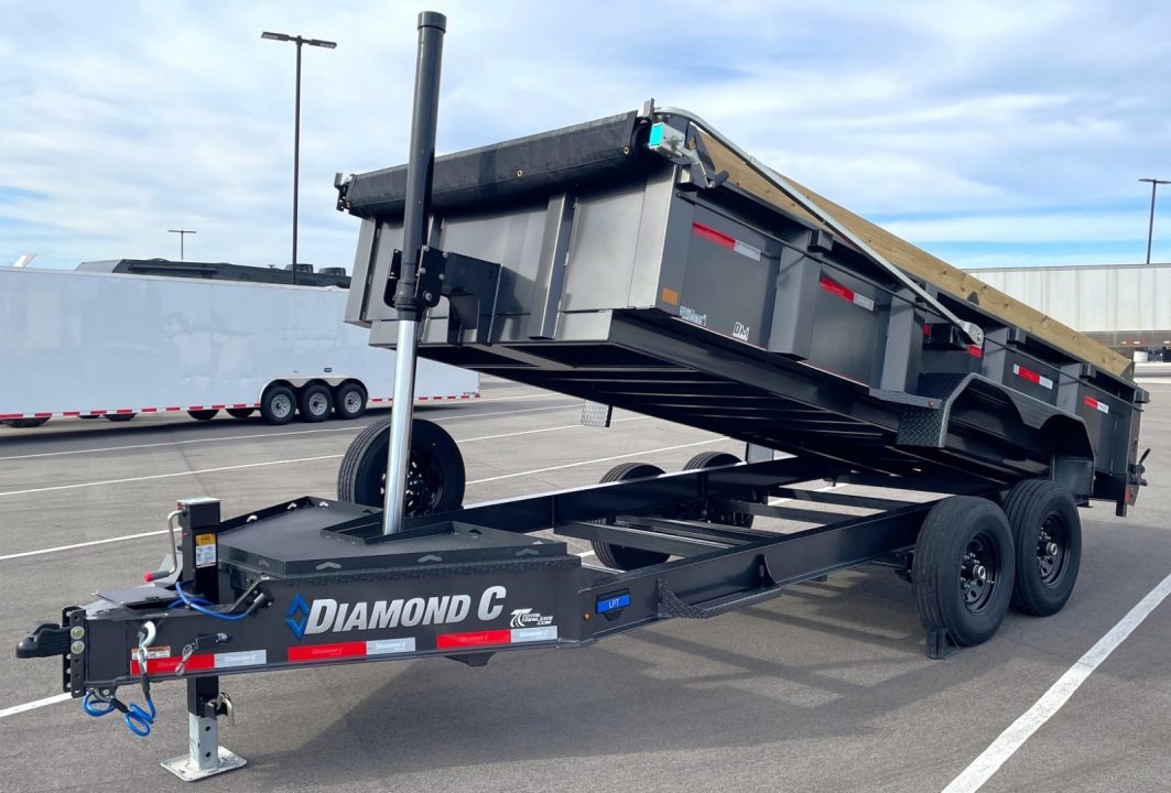 New Diamond C 14' LPT 207 Dump Trailer: Metallic Gray, 14,900 lb (GVWR), Spare