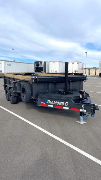 New Diamond C 14' LPT 207 Dump Trailer: Metallic Gray, 14,900 lb (GVWR), Spare