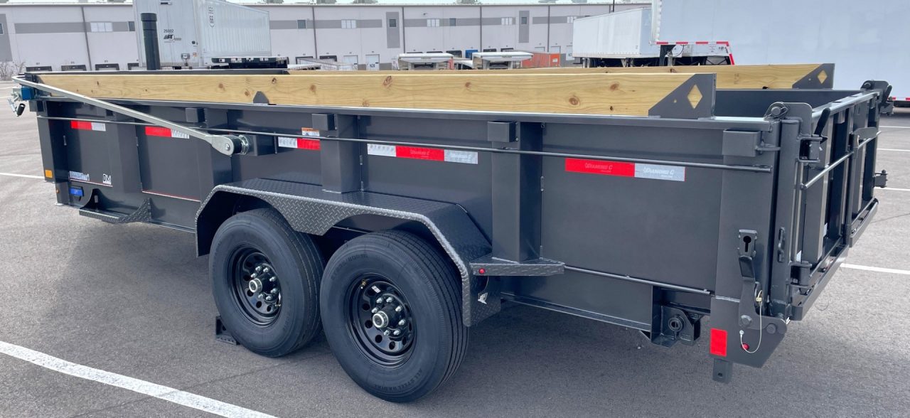 New Diamond C 14' LPT 207 Dump Trailer: Metallic Gray, 14,900 lb (GVWR), Spare