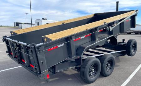 New Diamond C 14' LPT 207 Dump Trailer: Metallic Gray, 14,900 lb (GVWR), Spare