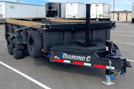 New Diamond C 14' LPT 207 Dump Trailer: Metallic Gray, 14,900 lb (GVWR), Spare