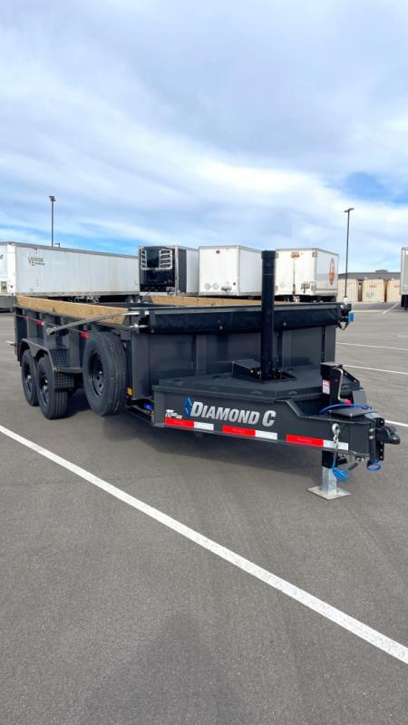 New Diamond C 14' LPT 207 Dump Trailer: Metallic Gray, 14,900 lb (GVWR), Spare